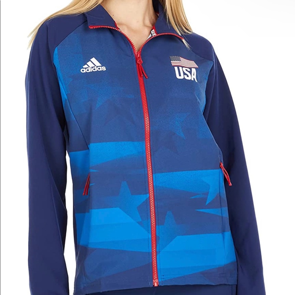 *NWT* Adidas Team USA Volleyball Warm Up Jacket Size Large Tall